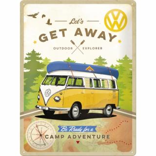 Placa metalica 30X40 VW Let s Get Away - Hai sa o intindem