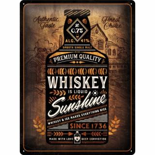 Placa metalica 30x40 Whiskey - Raza de soare