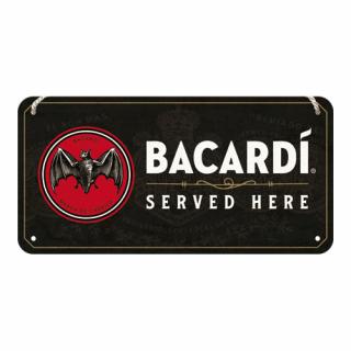Placa metalica cu snur 10x20 Bacardi - Servit Aici