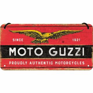 Placa metalica cu snur 10x20 Moto Guzzi logo