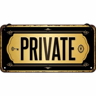 Placa metalica cu snur 10x20 Private - Privat