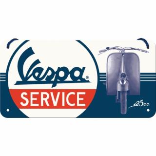 Placa metalica cu snur 10x20 Vespa Service