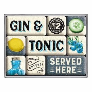 Set Magneti Gin  Tonic Served here - Gin Tonic Servit Aici