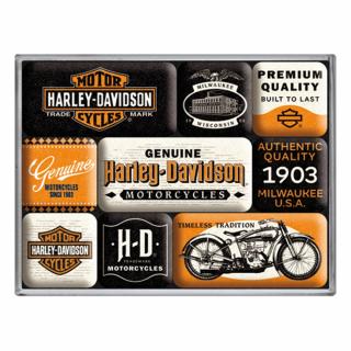 Set Magneti Harley-Davidson Genuine Motorcycles Milwaukee - Motociclete autentice din Milwakee