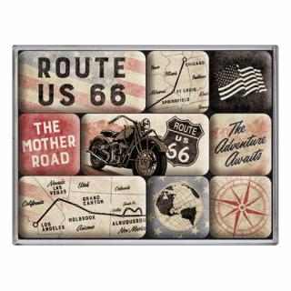 Set magneti Route 66 Bike Map - Harta si motocicleta