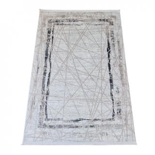 Covor antiderapant modern Bonny , 00103, 100 x 200 cm, Crem Gri, Grosime 5mm