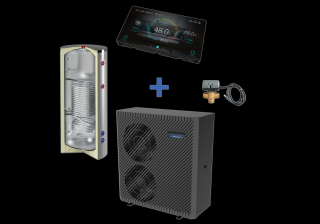 Pachet ECO-TEC 22 Kw, 300 Litri, R290, pentru confort termic optim: pompa de caldura R290 22 kW + boiler inox 300L + vana 3 cai + suport universal pentru pompa de caldura