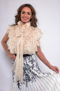 Bluza voal foarte fin bej