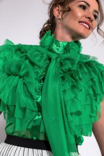 Bluza voal foarte fin verde