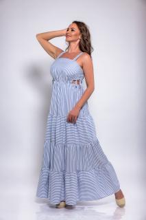 Rochie de vara din bumbac cu dungi