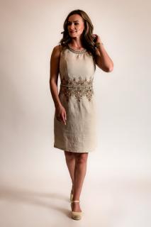 Rochie din in 100% accesorizata