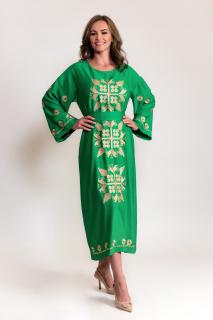 Rochie din vascoza cu broderie traditionala