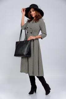Rochie Effect eleganta imprimeu alb-negru
