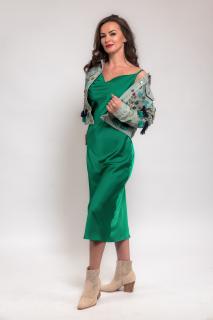 Rochie satin cu bretele subtiri