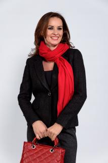Sacou clasic negru stofa impletita