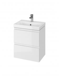 Baza si lavoar CS9731 - 50 cm, suspendat, sertare, alb