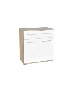 Comoda HM Lima KM1 stejar sonoma - alb