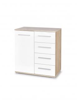 Comoda HM Lima KM2 stejar sonoma - alb