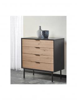 Comoda HM Murano KM2 stejar artizanal negru