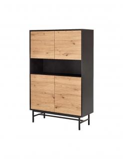 Comoda HM Murano KM3 stejar artizanal negru