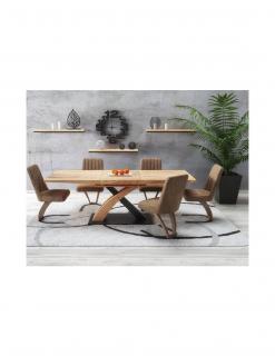 Masa extensibila HM Sandor 3 stejar auriu negru