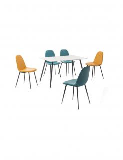Masa living SL Floro alb - negru