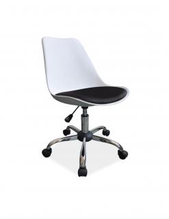 Scaun birou SL Q777 alb - negru
