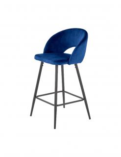 Scaun de bar H96 velvet Albastru