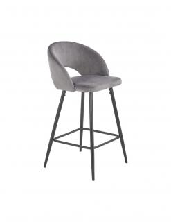 Scaun de bar H96 velvet Gri