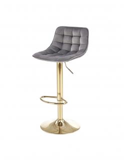 Scaun de bar HM H120 velvet Gri
