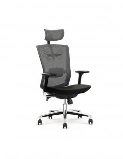 Scaun directorial mesh HM Ambasador negru-gri