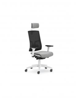 Scaun ergonomic cu tetiera Pure Alb Mesh PDH