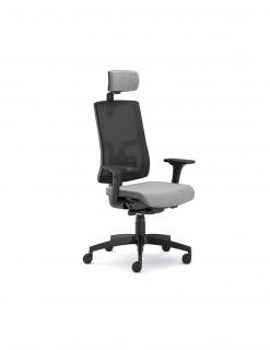Scaun ergonomic cu tetiera Pure Negru Mesh PDH