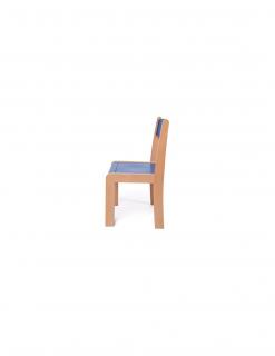 Scaun lemn gradinita Bambi, H31, albastru