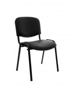 Scaun vizitator piele ecologica Taurus negru