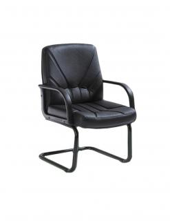 Scaun vizitator piele naturala 5550 S negru