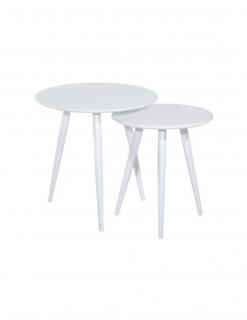 Set 2 mese cafea SL Cleo alb