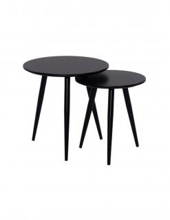 Set 2 mese cafea SL Cleo negru