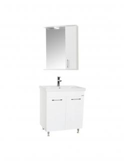 Set Baza, lavoar baie GN0541 cu usi si oglinda GN0201 - 60 cm alb