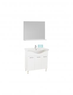Set Baza, lavoar baie GN1531 cu usi si oglinda GN0551 - 80 cm