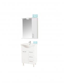 Set Baza, lavoar baie GN1531 si Oglinda baie GN0201 - 55 cm