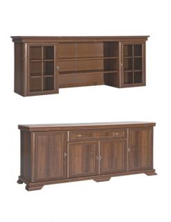 Set comoda living VM4 si vitrina VMN5, Nuc
