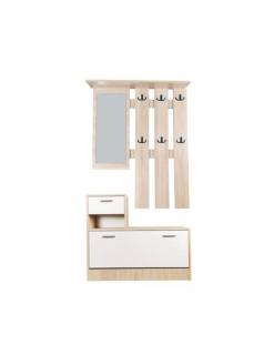 Set mobilier hol GN Filip stejar - alb