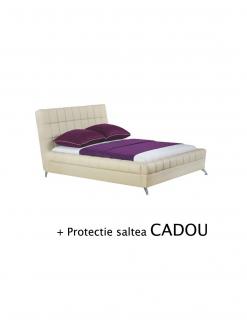 Set pat HM Bonita bej plus saltea Neptun Memory Pocket Comfort 160x200