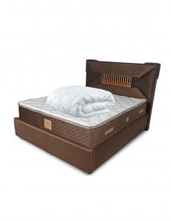 Set Saltea Lux Memory Piemond 140x200 si Pilota iarna microfibra 180x200