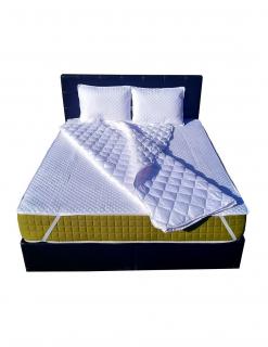 Set Saltea Pocket Spring MILANO 160x200x24 plus 2 perne 50x70 puls Husa hipoalergenica plus Pilota microfibra iarna 180x200
