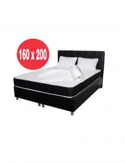 Set saltea superortopedica Lux Luna 160x200 plus 2 perne microfibra 50x70 plus Husa hipoalergenica