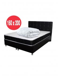 Set saltea superortopedica Lux Luna 160x200 plus Pilota microfibra iarna 180x200