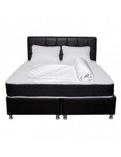 Set Saltea Superortopedica Lux Praga 160x200 plus 2 perne microfibra 50x70 plus Husa hipoalergenica