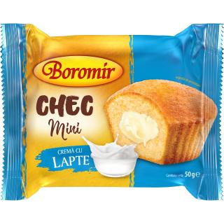 Chec Mini Boromir cu crema lapte 50g